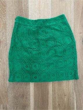 Beth Bowley Emerald Green Lace Mini Skirt